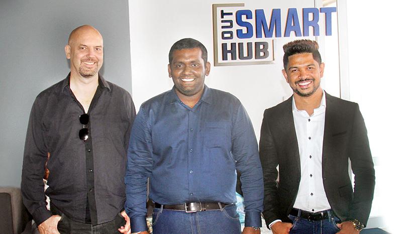 The Out Smart Hub team partners, Rob Willcox, Roshan Milinda and Lasantha Wickramasinghe.