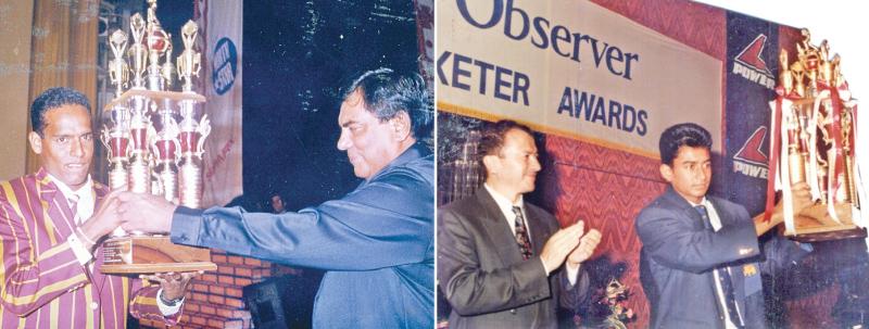 Past winners of the Observer Schoolboy Cricketer- Thilan Samaraweera 1994 - 95 and Nimesh Perera 1996 