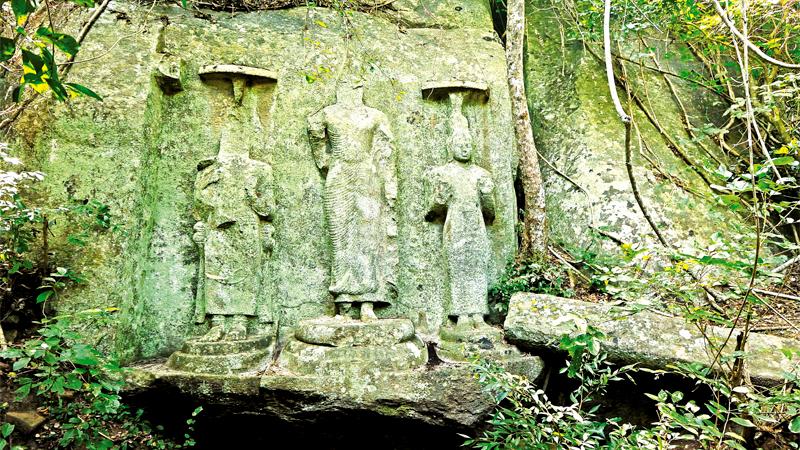 STILL IMPOSING: Fascinating ruins of rock-cut Buddha statues of Budupatuna