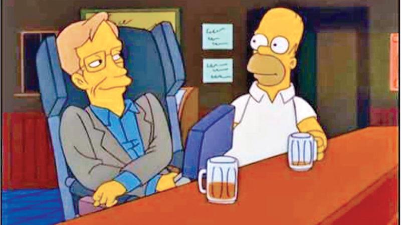 The theoretical physicist appeared in four episodes of “The Simpsons.” (Pic:YouTube)