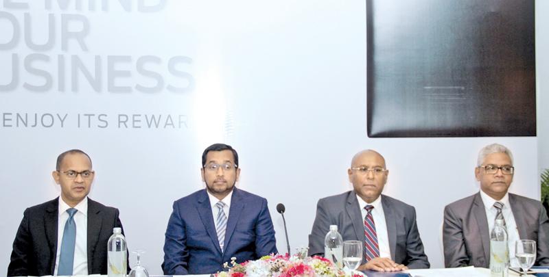 NDB Bank officials announcing the new banking unit. Pic: Chaminda Niroshana