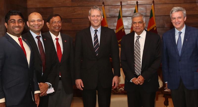  The Coca-Cola team with the Prime Minister. From left: Lakshan  Madurasinghe, Country Public Affairs and Communication Manager,  Coca-Cola Beverages Sri Lanka Limited, Ishteyaque Amjad, Vice President, Public Affairs and Communication, Coca-Cola India and South West Asia, T. Krishnakumar, President, Coca-Cola India and Southwest Asia, James Quincey, President and Chief Executive Officer, The Coca-Cola Company, Ranil Wickremesinghe, Prime Minister and John Murphy, President, Asia Pacific Group, The Coca-Col