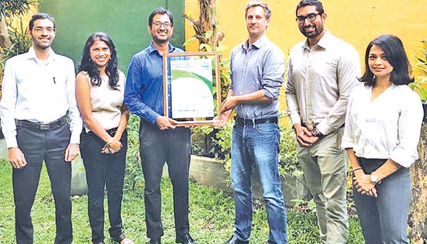 From Left: Sajeewa Ranasinghe - Senior Associate, Sustainability Solutions, SFG; Lakmini Senadheera - Manager, Sustainability Assurance and Advisory Services, SFG; ; Shanik de Silva - CEO, Water Mart;Nik Bollons - Senior Consultant, CCC; Shernal de Silva - Director, Water Mart; Ruwanthi Halwala–Senior Associate, Client Services, CCC.