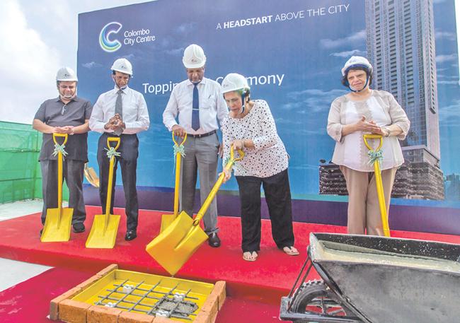 The topping out ceremony at the Colombo City Centre