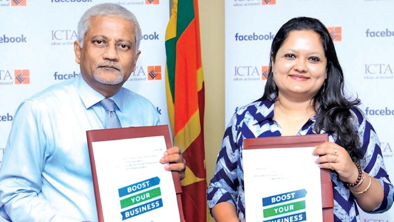 Dr. Rohan Samarajiva - Chairman, ICTA and Ankhi Das - Public Policy Director - India, South & Central Asia, ‎Facebook enter partnership to empower youth and entrepreneurs in Sri Lanka  