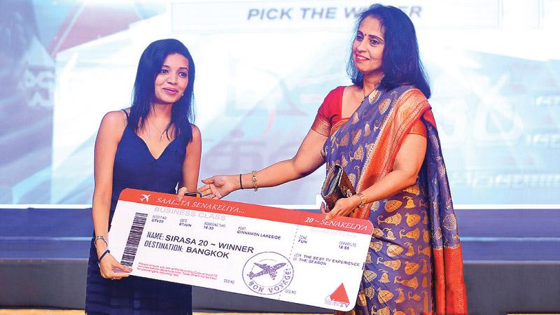 Director, MTV, Shanthi Bagiratharan with a winner