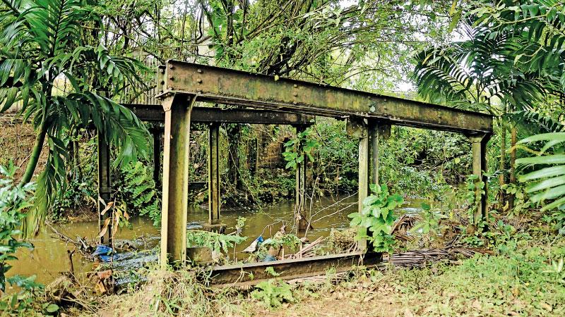  GLIMPESES OF HORRIBLE EVENT: The steel pillars of the old ‘Whitehouse Palama’ where the crime took place on the bridge.