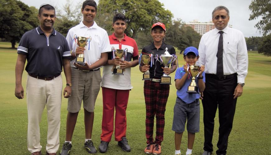 The winners of last year’s tournament, Levon Niyarepola (left), Nirekh Tejwani, Taniya Minel Balasuriya and KvahnTejwani