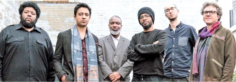 Vijay Iyer (2nd from left) with his Sextet