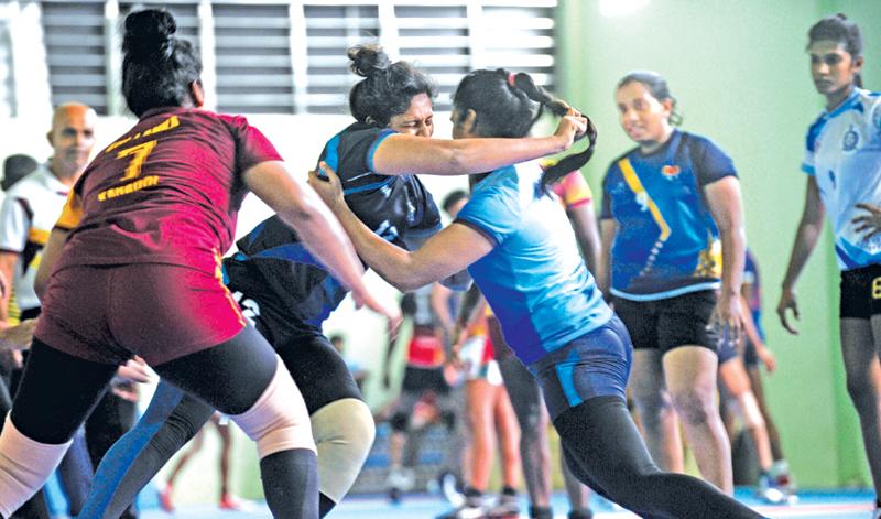Girls in action at a training session