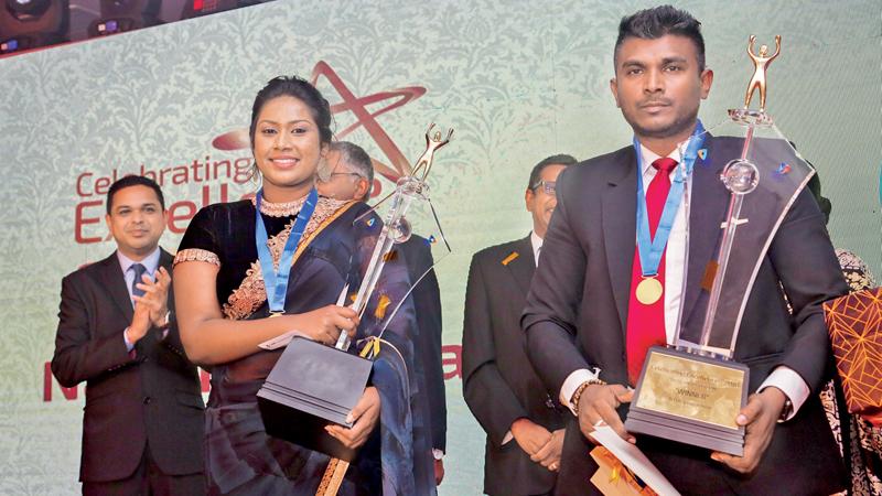  Best Sales Person of Personal Lines Ms. Nimeshi Dishala Happuarachchi and the Best Sales Person of Corporate Lines Prabath Silva.   