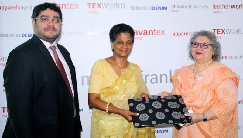 A token of appreciation being presented to EDB Chairperson Indira Malwatte. Pic: Chaminda Niroshana