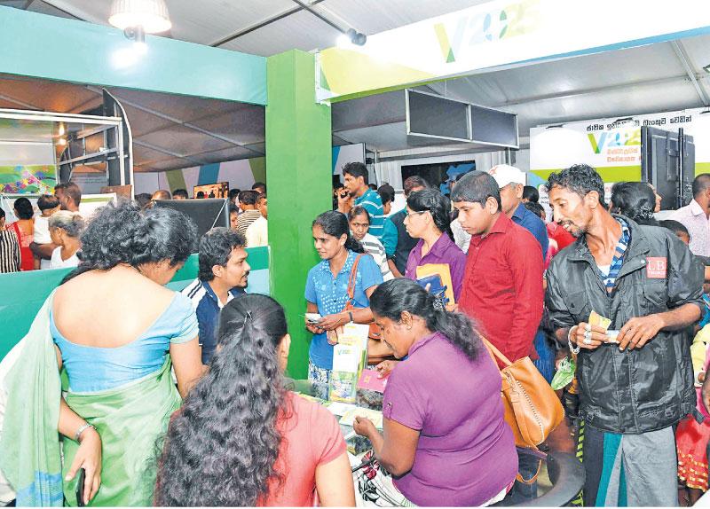 The ‘Enterprise Sri Lanka’ program in Moneragala comprised 625 stalls. Here visitors at the exhibition