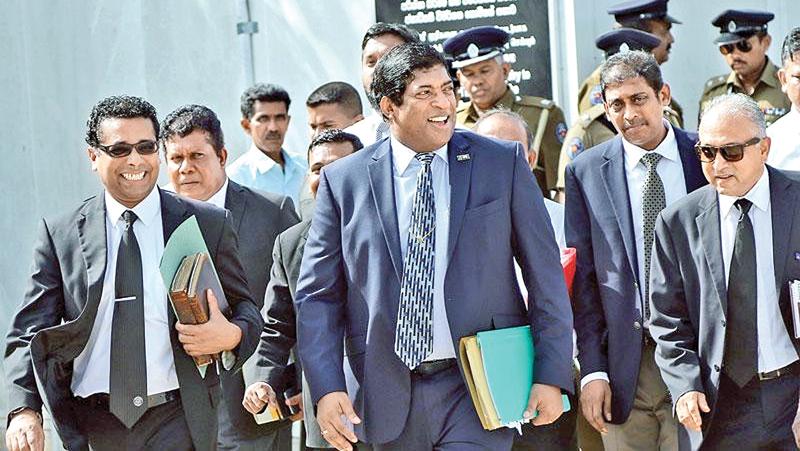 Former Minister Ravi Karunanayake during an appearance at the Presidential Commission of Inquiry on the Treasury Bond issue (File photo)