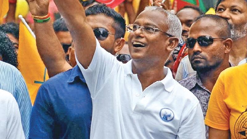 The jubilant  Ibrahim Mohamed Solih