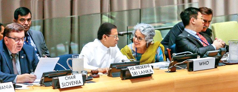 President Sirisena as Chief Guest at the Confence on Drug Abuse, NCD’s and Sustainable Development