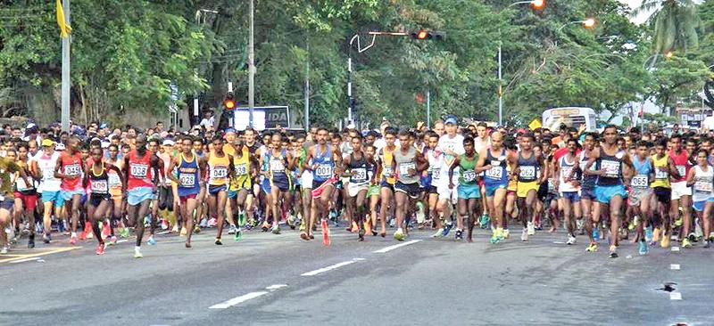 File photo of athletes at the start of the race last year   