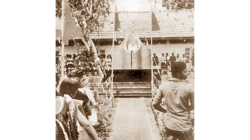 The monument built within the University of Jaffna premises