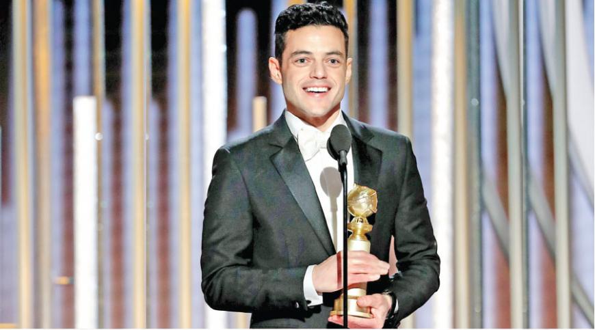 A beaming Malek won Best Actor for his role in the movie