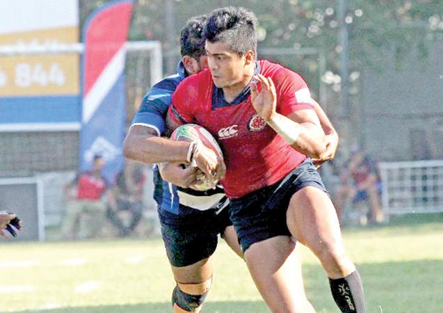 CR player Reeza Raffaideen makes a break against Navy    