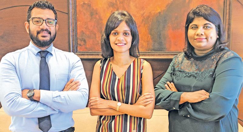The NDB Wealth Investment Team comprising NDB Wealth Vice President Vindhya Jayasekera, (right) with Amaya Nagodavithane and Ravinath Weerakoon.   