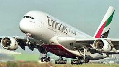 Airbus A380 on a Flight from Sydney to Dubai in Colombo