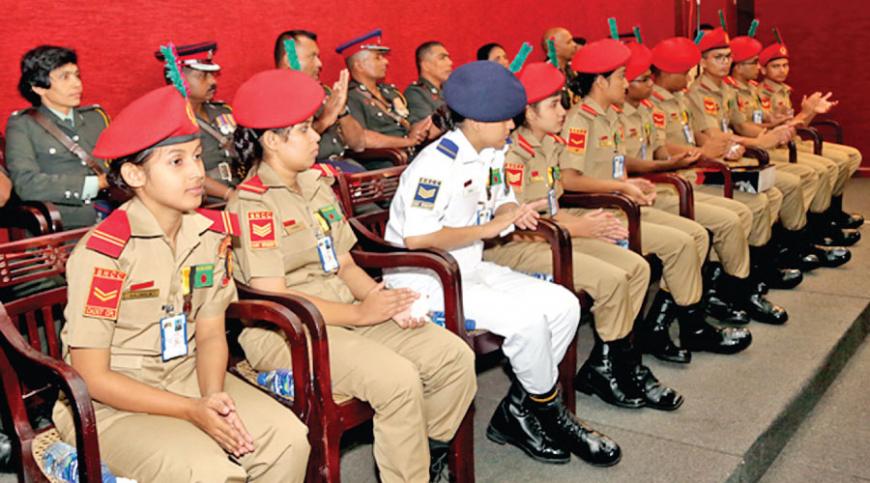 A presentation conducted by the Training Branch at NCC HQ