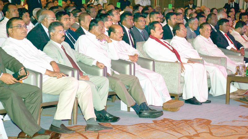 Ex President Rajapaksa and others take front row