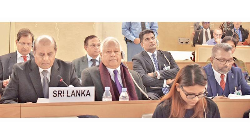 The Sri Lanka delegation at UNHCR meeting in March 2019