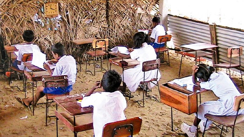 Rural Children sitting the Grade Five Scholarship Exam. Pic:  Courtesy np.gov.lk