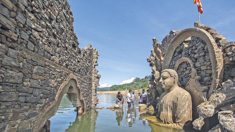 DROUGHT OUTING: The temple out in all its glory despite the crumbling walls