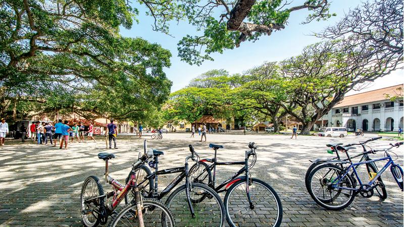 CALMS THE SOUL: Youth of all communities play cricket at Galle Fort