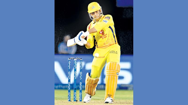 Chennai Super Kings cricket captain Mahendra Singh Dhoni  plays a shot (AFP) 