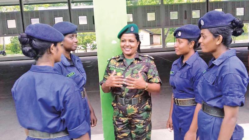 Instructor teaching new recruits  