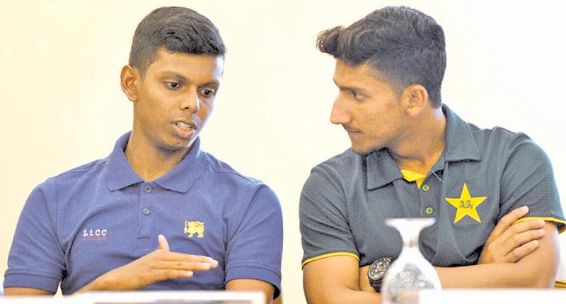 Sri Lanka skipper Nipun Dananjaya and Pakistan captain Rohail Nazir