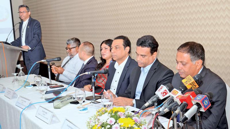 CIMC Founder Chairman Rohan Masakorala moderates the media briefing attended by industry experts. Pic: Wimal Karunatilleke   
