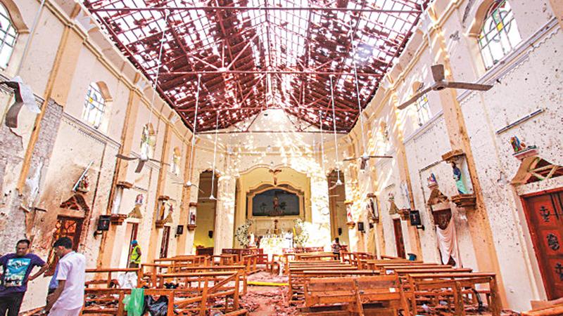 St. Sebastian’s Church in Negombo following the Easter Sunday attack
