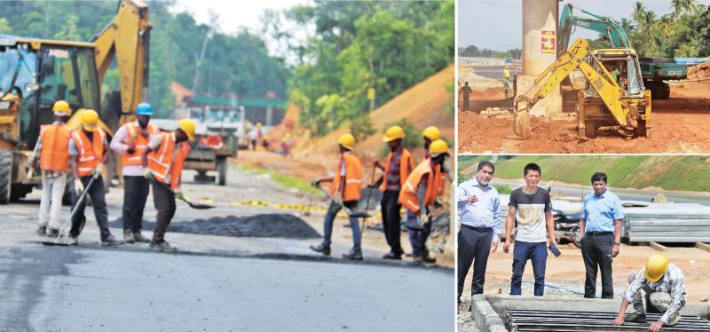 Chairman, Road Development Aurhority (RDA), Nihal Sooriarachchi visited section one (Godagama to Beliatta) of the Southern Expressway extension last week to see for himself if work was being carried out as usual.