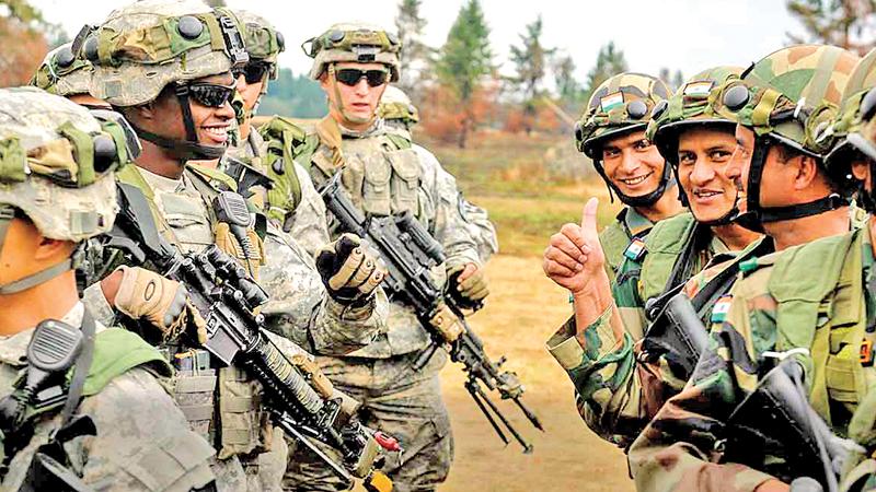 US forces in India during the annual bilateral training exercise called Yudh Abhyas, designed to promote cooperation between the two armies while sharing training, cultural exchanges, and building joint operating skills