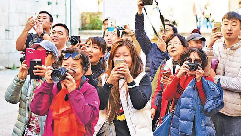 Some members of the Chinese media team.