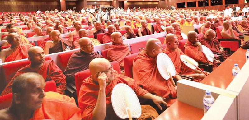   A section of the monks in the audience. Pix: Hirantha Gunathilaks  