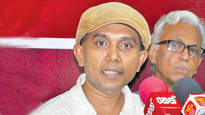 Malaka Dewapriya addressing the media