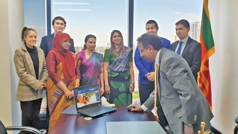 Sri Lanka’s newly appointed High Commissioner to Australia J.C.Weliamuna relaunching the website of the Consulate General of Sri Lanka in Melbourne