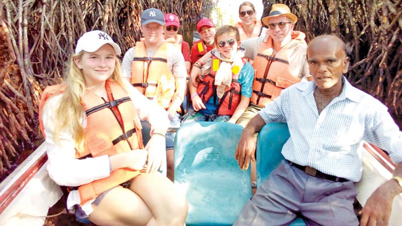 Australian holiday makers enjoying a boat ride   