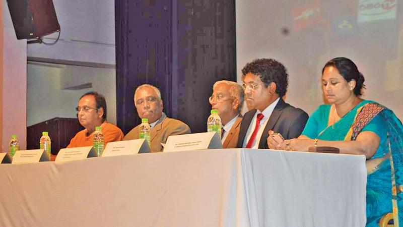 The head table at the launch of book titled International Entertainment Law and New Media Law - Author Chanakya Jayadeva (2nd from left) Justice Prasanna Jayawardane PC (3rd from left) 