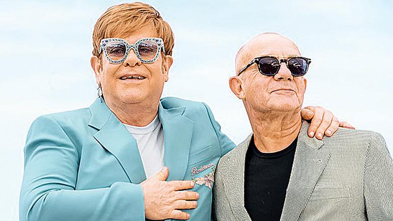 British songwriter Bernie Taupin (right) with Sir Elton John. Taupin was a longtime collaborator with the legendary pop star and is responsible for the lyrics of many of Sir Elton’s classic hits    