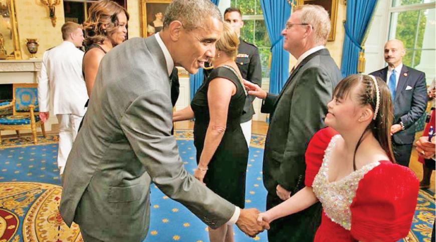 Brina meets former President  Barack Obama
