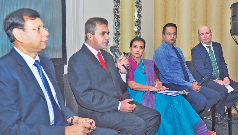 International Union for Conservation of Nature (IUCN) Country Representative Dr. Ananda Mallawatantri (extreme left) with other officials partnering the project. Pic: Thushara Fernando