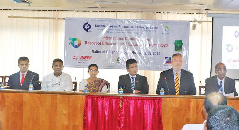 (From right:) Chairman of NCPC, Gamini Gunasekara, Senior Technical Expert, Austria Recycling, Markus Moller, Director, Insee Ecocycle, Sanjeewa Chulakumara, Director, Sustainable Business, MAS Kreeda, Mrs. Eranthi Premarathna, Prof. Ajith de Alwis of the University of Moratuwa, and CEO of NCPC, Samantha Kumarasena.