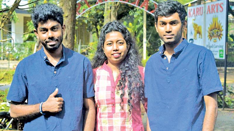 Navodhi and  her twin brothers now in Naula
